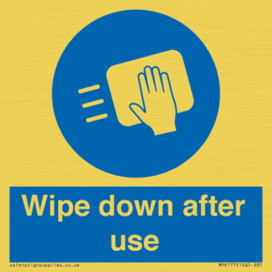 Wipe down after use